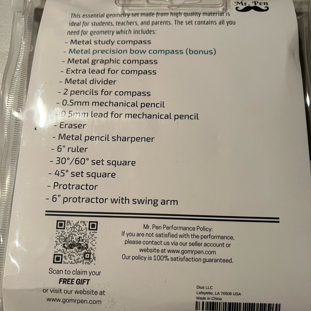 Mr. Pen Math Geometry Set - Picture 2 of 6